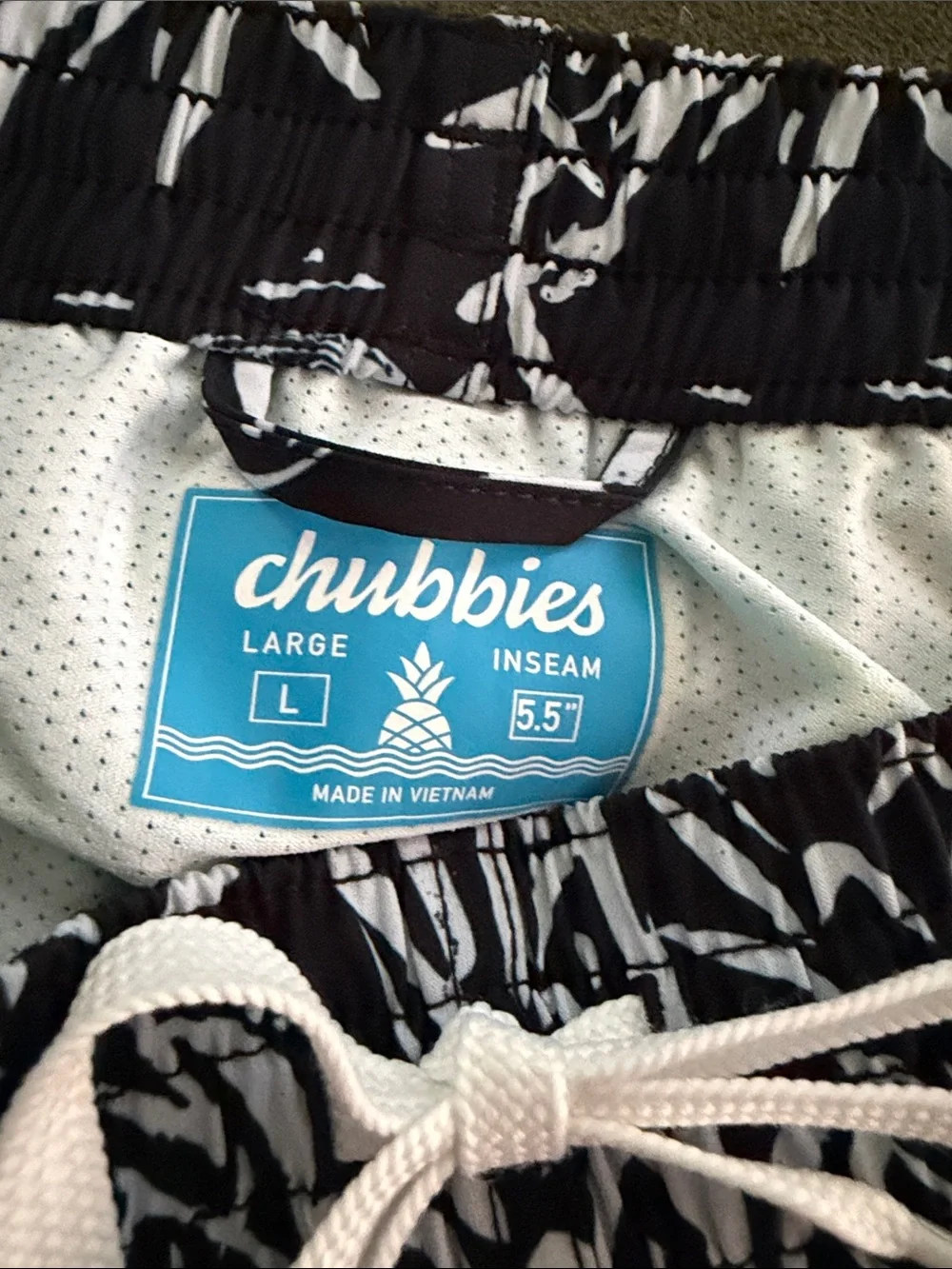 Chubbies Midnight Thigh-napples Size Large 5.5” Brief Liner - NWT